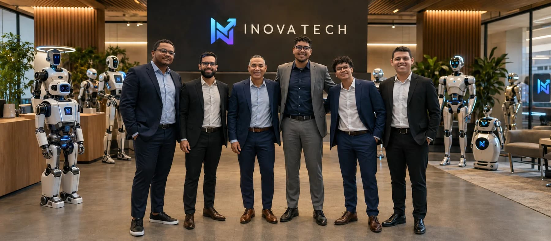 Equipe Inova Tech na sede da empresa